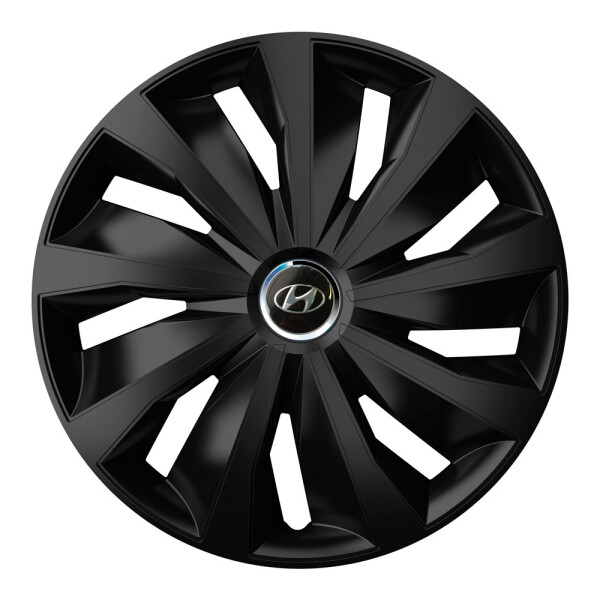 

Автомобильные колпаки 4 Racing Grip Pro Black R13 4 шт. (с логотипом Hyundai)