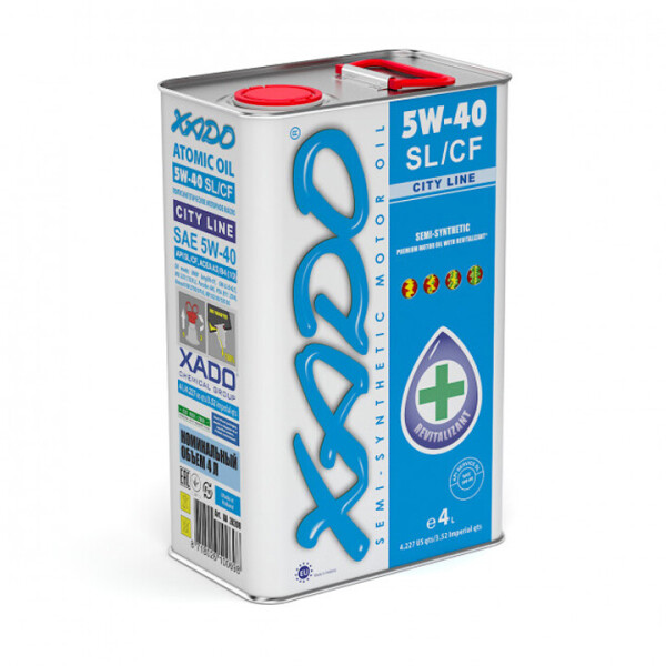 

Полусинтетическое моторное масло XADO Atomic Oil 5W-40 SL/CF City Line (20л)