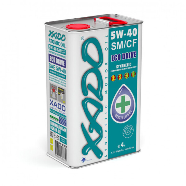 

Cинтетическое моторное масло XADO Atomic Oil 5W-40 SM/CF (4л)