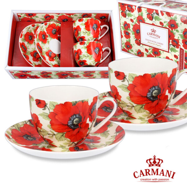 

Набор чайный 2 чашки 2 блюдца Carmani SS33071