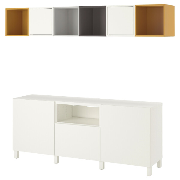 

Тумба под ТВ и полки BESTÅ / EKET IKEA 392.868.41
