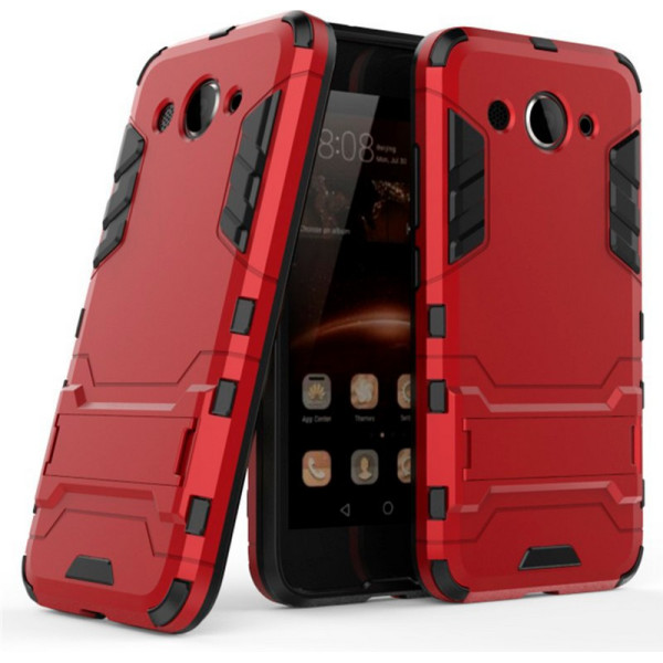 

-подставка ударопрочный Transformer для Huawei Y3 (2017) / Y3 (2018) с мощной защитой корпуса (Красный / Dante Red) (326558)