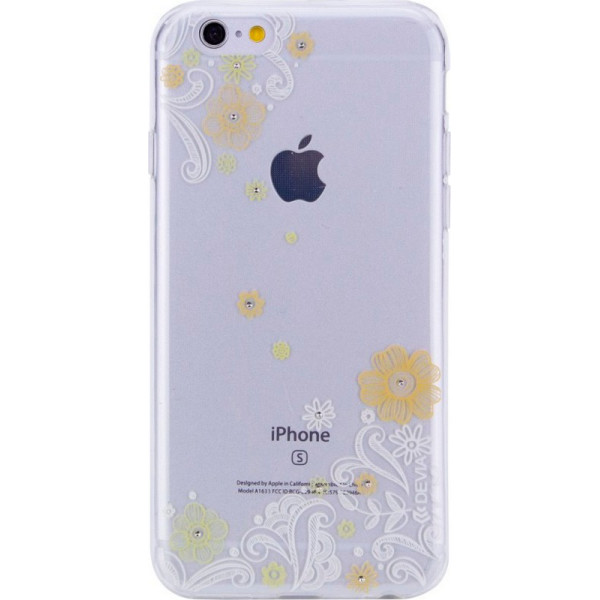 

силиконовый 3D Devia "Crystal Lily" для Apple iPhone 6/6s (4.7") (Желтый) (360626)