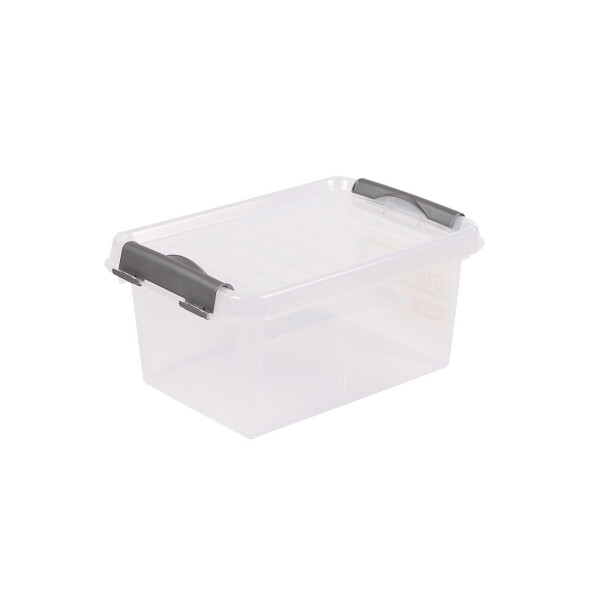 

Контейнер пластиковый для хранения 14л с клипсами ClipBOX light Heidrun Италия, 39х28,5 h18 см (арт. 604_прозорий)
