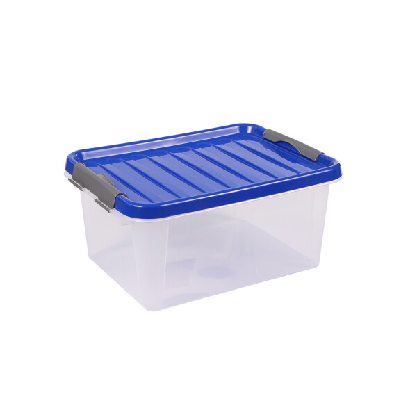

Контейнер пластиковый 4л с клипсами ClipBOX light Heidrun Италия, 27,5х18,5 h13 см (арт. 601_синій)