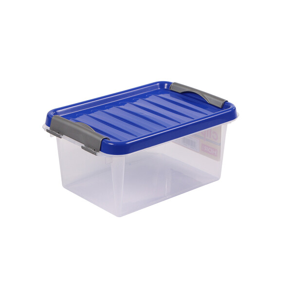 

Контейнер пластиковый 8л с клипсами ClipBOX light Heidrun Италия, 33х22,5 h16 см (арт. 602_синій)