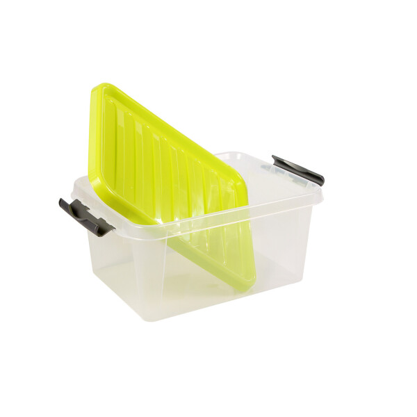 

Контейнер пластиковый 4л с клипсами ClipBOX light Heidrun Италия, 27,5х18,5 h13 см (арт. 601_салатовий)