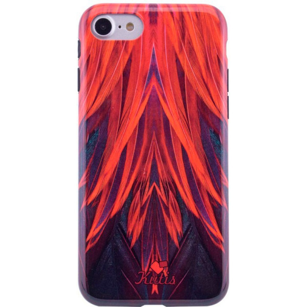 

TPU Kutis Print "I want personality" для Apple iPhone 7 / 8 (4.7") (Красный / фиолетовый, перья) (485563)