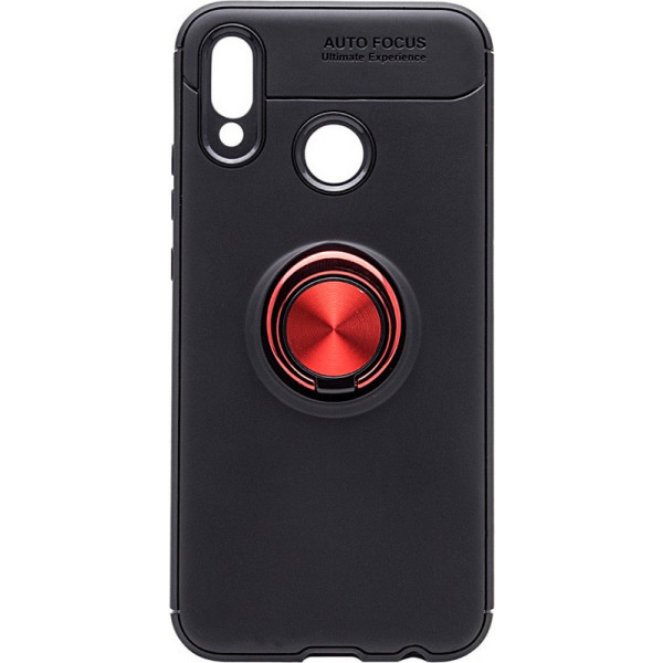 

TPU Deen ColorRing с креплением под магнитный держатель для Huawei P20 Lite (черный / Красный) (573809)