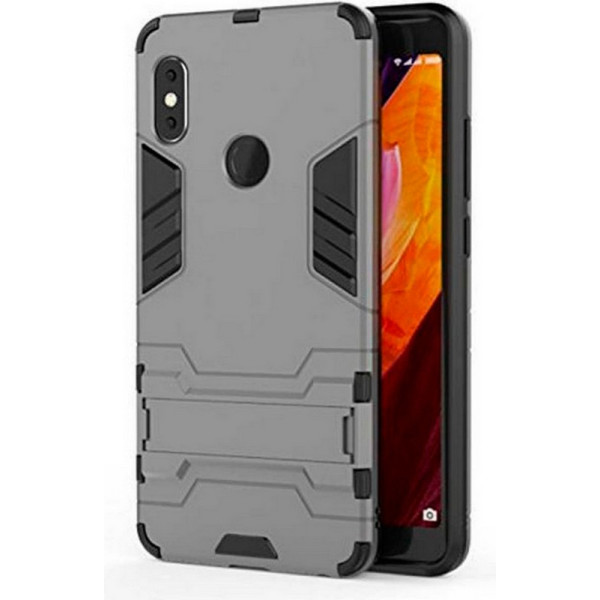 

-подставка ударопрочный Transformer для Huawei P20 Lite с мощной защитой корпуса (Металл / Gun Metal) (574537)