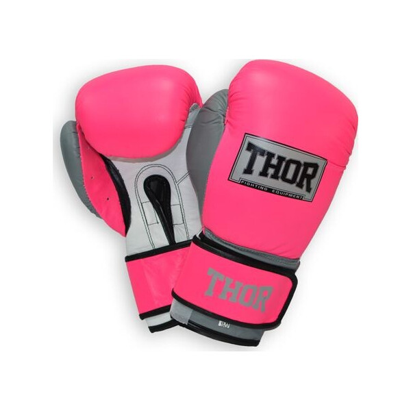 

Перчатки боксерские THOR TYPHOON 10oz /PU /розово-бело-серые