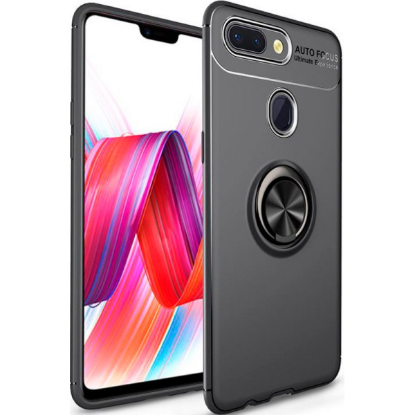 

TPU Deen ColorRing с креплением под магнитный держатель для Xiaomi Mi 8 Lite / (Mi 8X) (черный / черный) (665787)