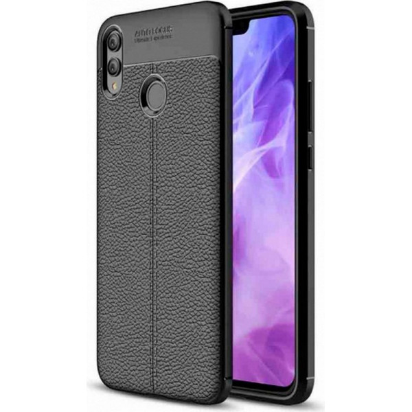 

Чехол TPU фактурный (с имитацией кожи) для Huawei Honor 8X (черный) (666184)