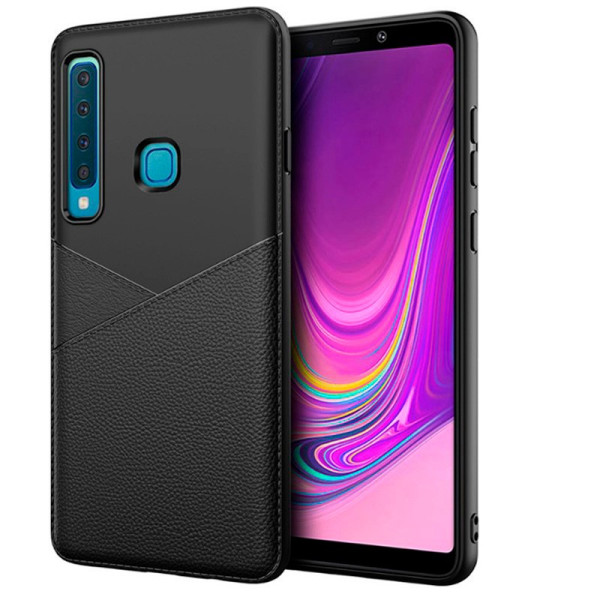 

TPU с имитацией кожи Leather Half для Samsung Galaxy A9 (2018) (черный) (682103)