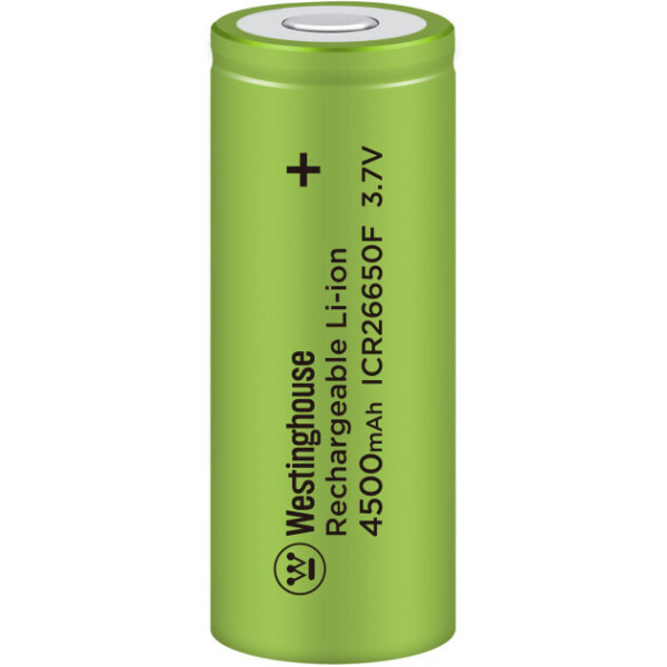 

Аккумулятор литий-ионный Westinghouse Li-ion ICR26650, 3,7V, 4500mAh, 1шт (889554010259)
