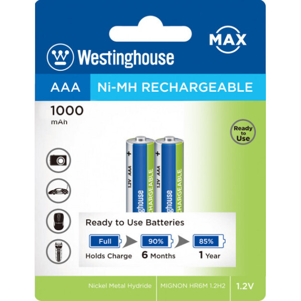 

Акумулятор Westinghouse Ni-Mh 1000 ААA/R03 2шт/уп blister (889554001110)
