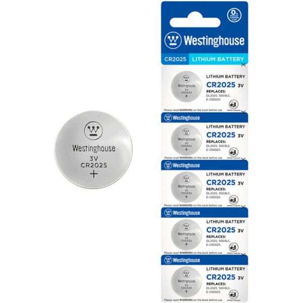 

Литиевая батарейка Westinghouse Lithium "таблетка" CR2025 5шт/уп blister (889554001561)