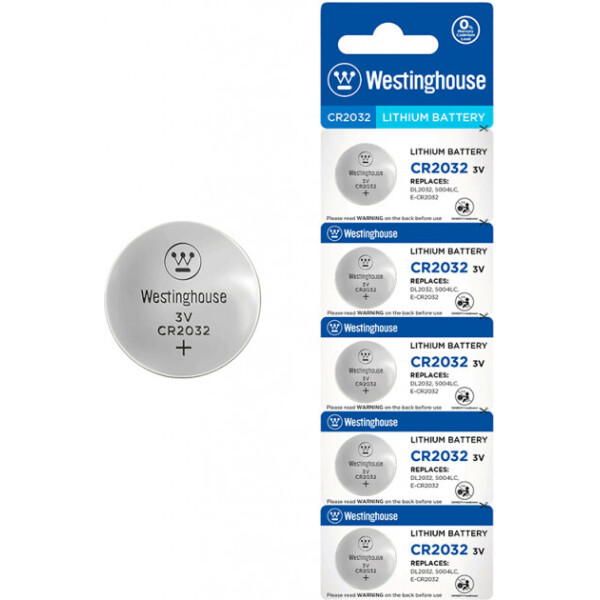 

Литиевая батарейка Westinghouse Lithium "таблетка" CR2032 5шт/уп blister (889554001554)