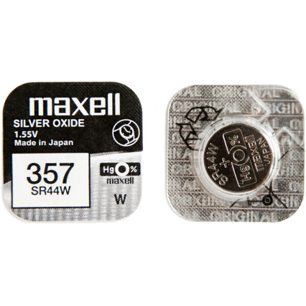 

Оксид-серебряно-цинковые батарейка Maxell "таблетка" SR44W 1шт/уп (4902580132163)