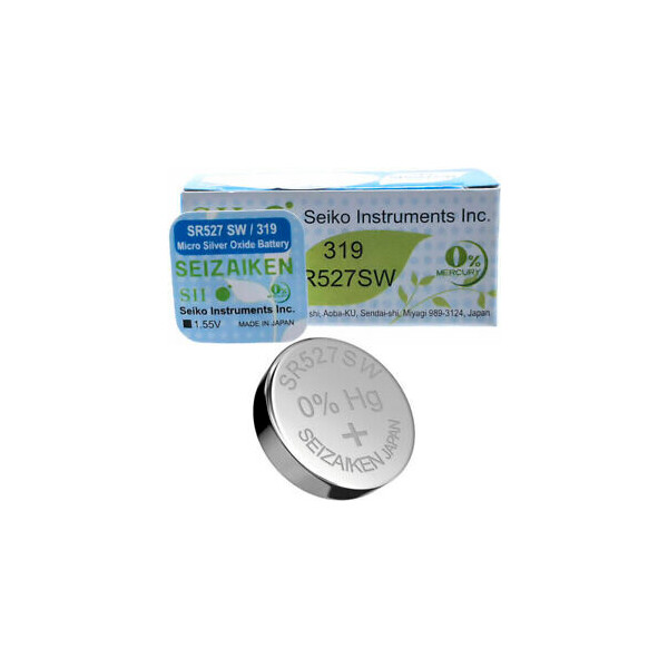 

Оксид-серебряно-цинковые батарейка Seizaiken "таблетка" 319/SR527SW 1шт/уп (4527022010054)