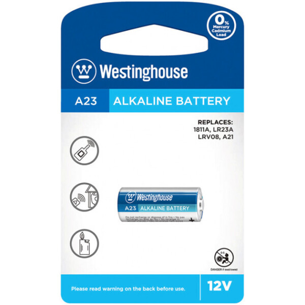 

Щелочная аварийная батарейка Westinghouse Remote Control Alkaline A23 12V 1шт/уп blister (889554001950)