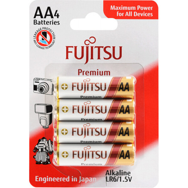 

Щелочная батарейка FUJITSU Alkaline Premium АА/LR6 4шт/уп blister (4976680839703)