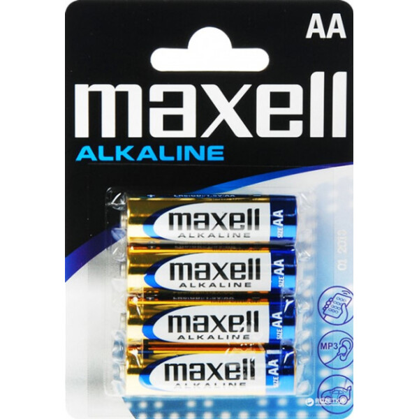

Щелочная батарейка Maxell Alkaline AA/LR6 4шт/уп blister (4902580163761)