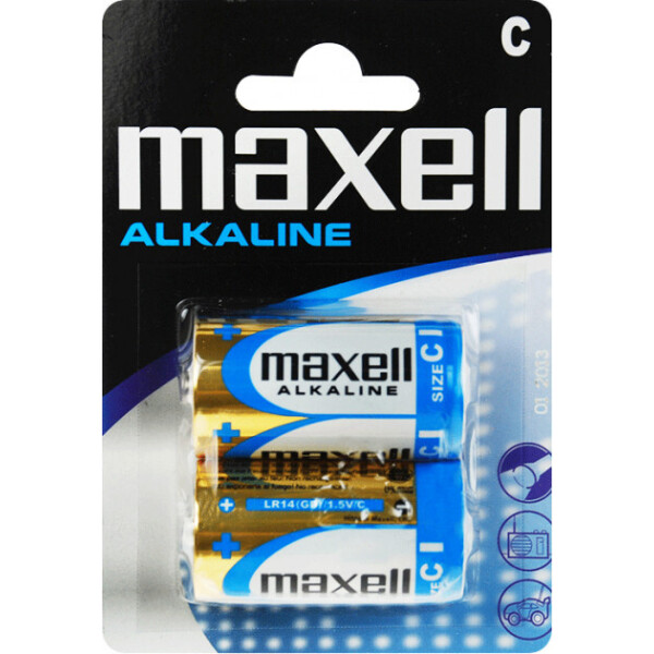 

Щелочная батарейка Maxell Alkaline C/LR14 2шт/уп blister (4902580162184)