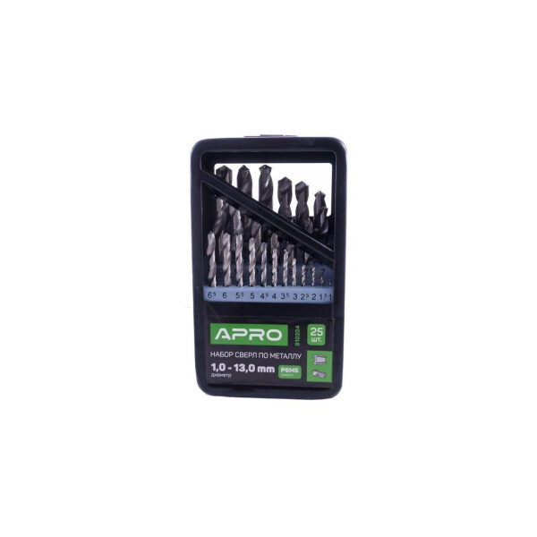 

Набор сверл по металлу Apro - 25 шт. (1-13 мм) (810204)