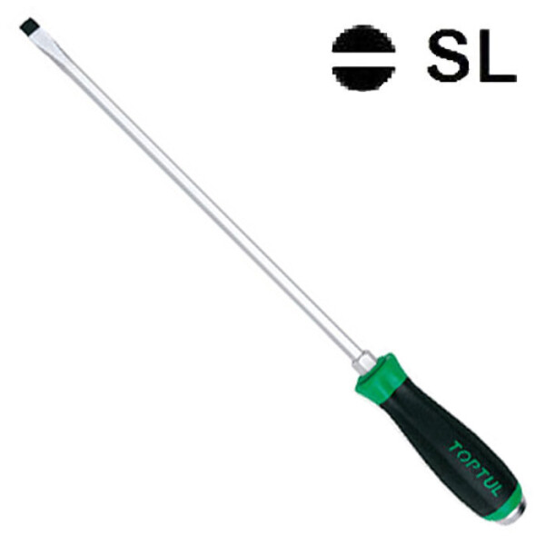 

Отвертка шлицевая силовая TOPTUL 10x250 (с шестигранником ударная) FALB1025