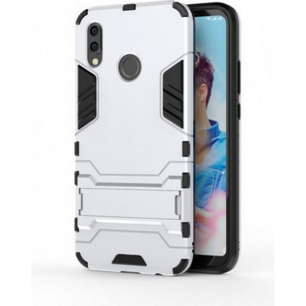 

-подставка ударопрочный Transformer для Xiaomi Redmi Note 7 с мощной защитой корпуса (Серебряный / Satin Silver) (683383)