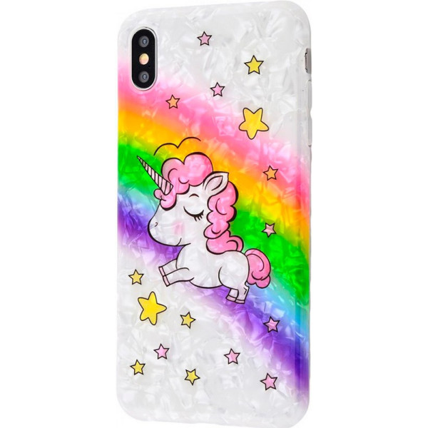 

TPU Dream Unicorn для Apple iPhone X / XS (5.8") (Единорог розовый) (684648)