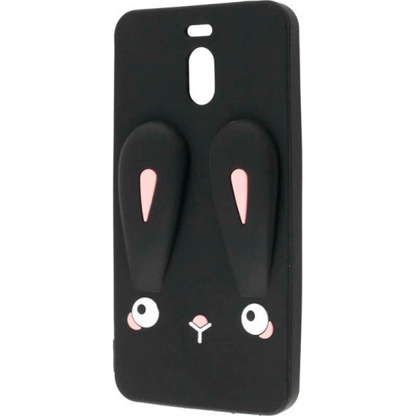 

силиконовая накладка 3D Child Bunny для Meizu M6 Note (черный) (685349)