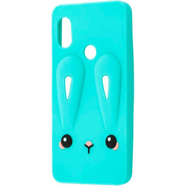 

силиконовая накладка 3D Child Bunny для Xiaomi Mi A2 Lite / Xiaomi Redmi 6 Pro (Мятный / Mint) (685401)