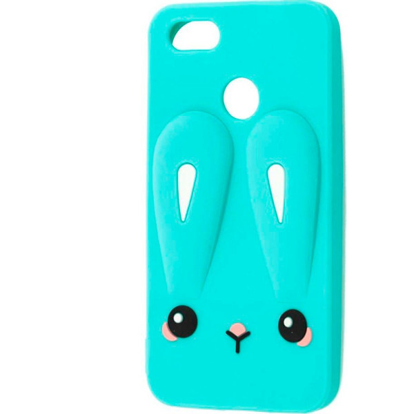

силиконовая накладка 3D Child Bunny для Xiaomi Redmi 6 (Мятный / Mint) (685423)