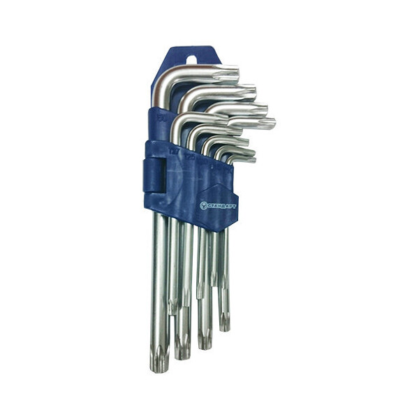 

Набор ключей TORX Г-обр. с отверстием 9ед. СТАНДАРТ TKS0901