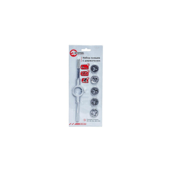 

Набор плашек с держателем Intertool - 6 ед. (SD-8019)