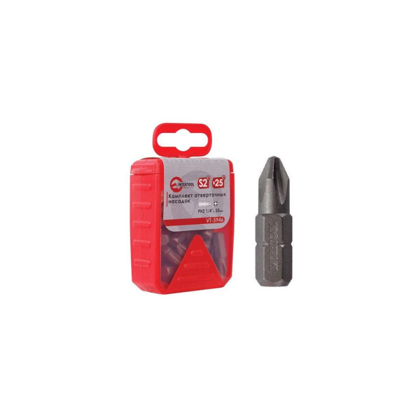 

Бита Intertool - PH2 x 25 мм PROF (25 шт.) (VT-5946)
