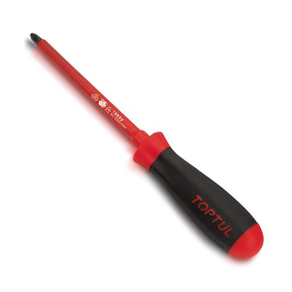 

Отвертка диэлектрическая TOPTUL PH2x100 мм (1000V) FBEB0210