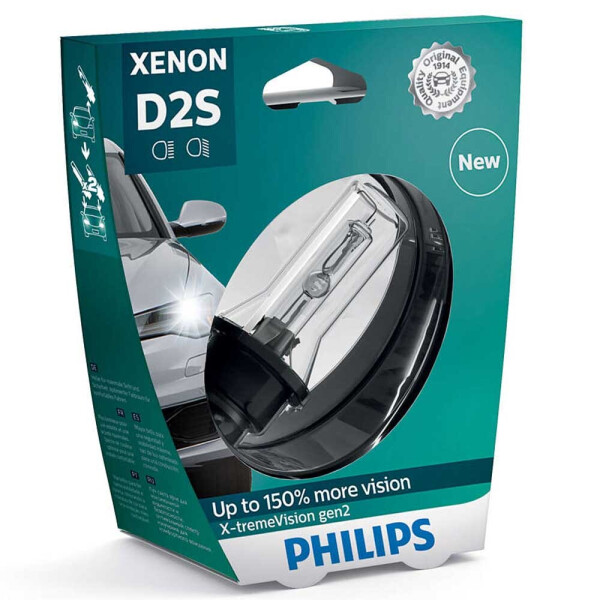 

Штатная ксеноновая лампа Philips D2S Xenon X-tremeVision gen2 85122XV2S1 35w 4800k