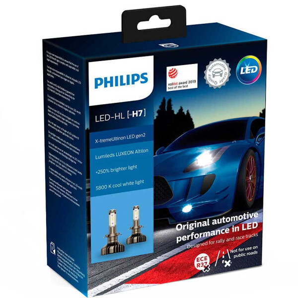 

Светодиодные лампы LED Philips H7 X-treme Ultinon 11972XUWX2