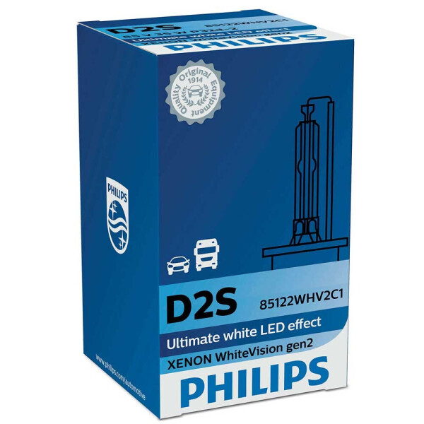

Штатная ксеноновая лампа Philips D2S Xenon WhiteVision gen2 85122WHV2C1 35w 5000k