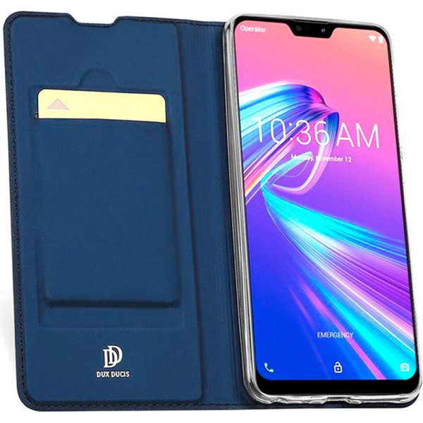 

-книжка Dux Ducis с карманом для визиток для Asus Zenfone Max Pro M2 (ZB631KL) (Синий) (686247)