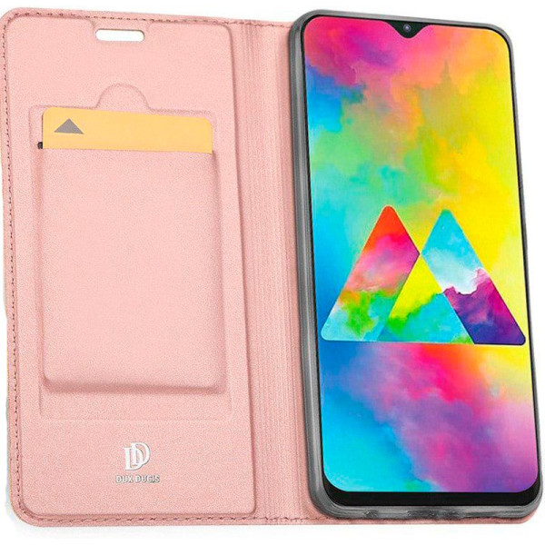 

-книжка Dux Ducis с карманом для визиток для Samsung Galaxy M20 (Rose Gold) (686255)