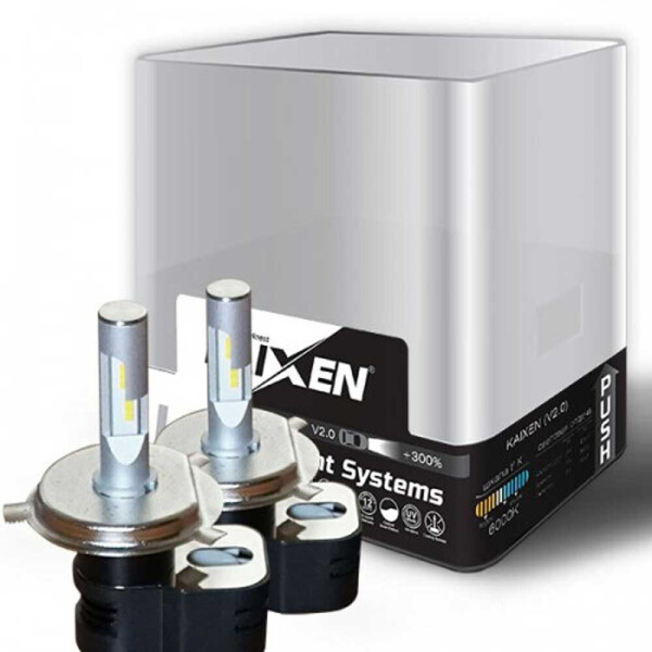 

Светодиодные лампы LED Kaixen V2.0 H4 Bi-Led 4300k 4500Lm 30w 12v