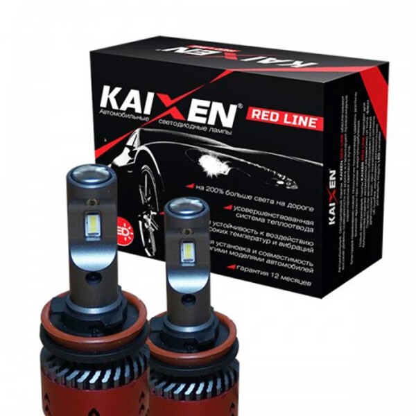 

Светодиодные лампы LED Kaixen RedLine H11 6000k 3800Lm 35w 12-24v