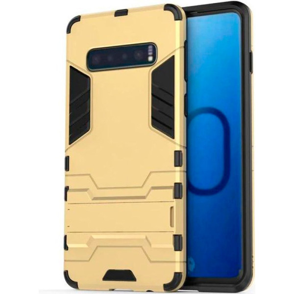 

-подставка ударопрочный Transformer для Samsung Galaxy S10 с мощной защитой корпуса (Золотой / Champagne Gold) (686557)