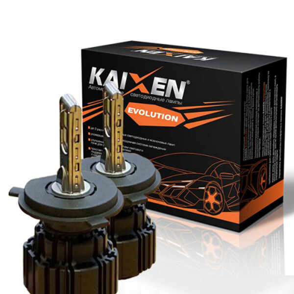 

Светодиодные лампы LED Kaixen Evo H4 6000k 6800Lm 50w 12-24v