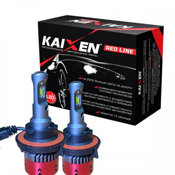 

Светодиодные лампы LED Kaixen RedLine H13 6000k 3800Lm 35w 12-24v