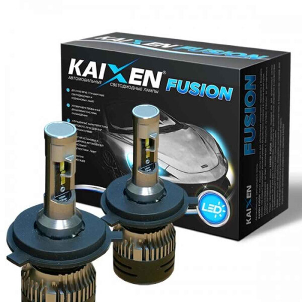 

Светодиодные лампы LED Kaixen Fusion H4 6000k 3200Lm 35w 12-24v